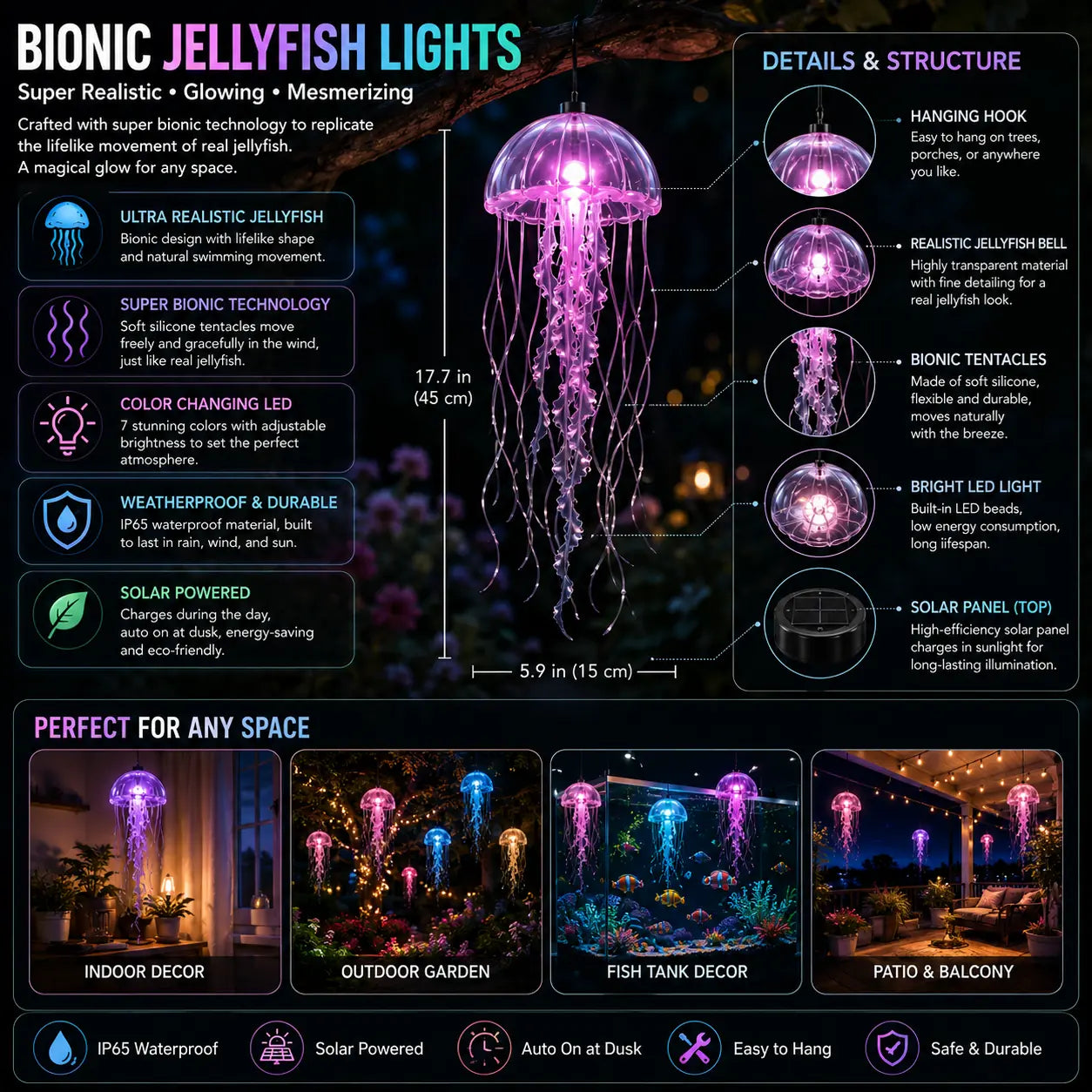 Topacme® Ultra-Realistic Bionic Jellyfish Light