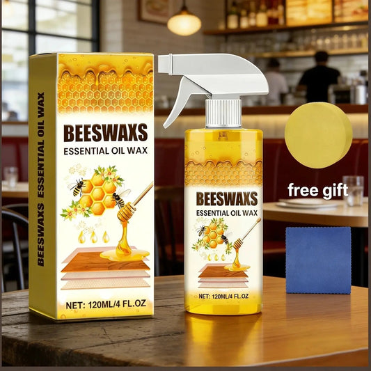 |🇺🇸 𝐎𝐟𝐟𝐢𝐜𝐢𝐚𝐥 𝐔𝐒 𝐒𝐭𝐨𝐫𝐞 | ✨Beeswax Wood Polish Spray 120ml | Natural Shine & Protection for Furniture, Floors, Cabinets – Non-Greasy, Anti-Dust Finish