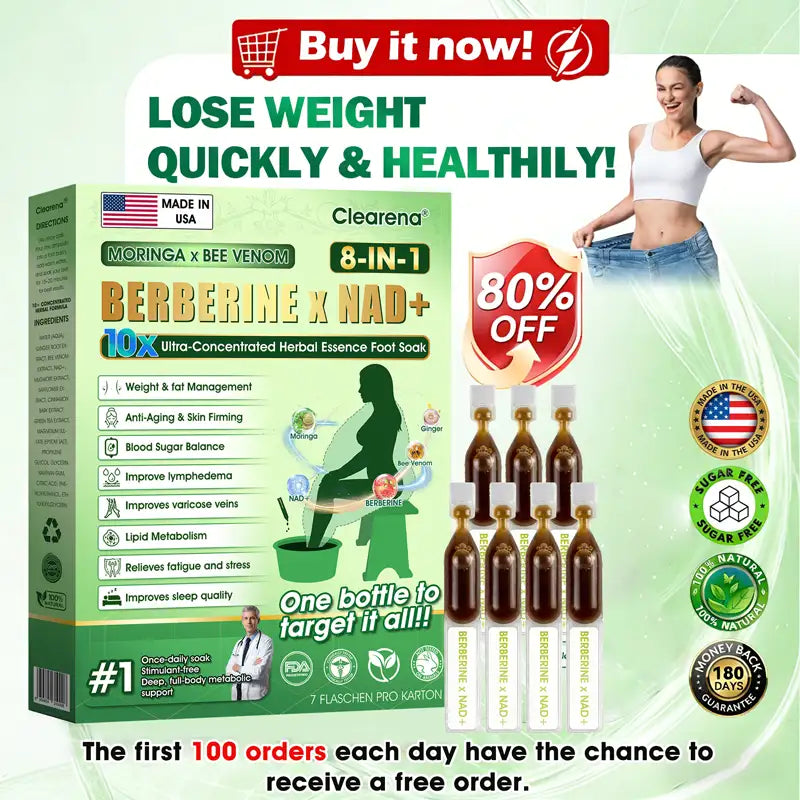 𝐎𝐟𝐟𝐢𝐜𝐢𝐚𝐥 𝐔𝐒 𝐒𝐭𝐨𝐫𝐞 🇺🇸  | 🧑‍⚕️ 𝐂𝐥𝐞𝐚𝐫𝐞𝐧𝐚® Moringa · Bee Venom · Berberine × NAD+ Eight-in-one 10× Ultra-Concentrated Herbal Essence Foot Soak — 𝐎𝐧𝐜𝐞 𝐃𝐚𝐢𝐥𝐲, 𝐕𝐢𝐬𝐢𝐛𝐥𝐞 𝐑𝐞𝐬𝐮𝐥𝐭𝐬 𝐢𝐧 𝟕 𝐃𝐚𝐲𝐬