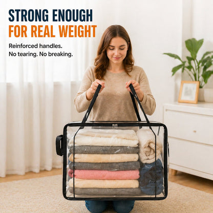 LAST DAY 70% OFF ✨📦 Large Heavy-Duty Thick Plastic Clear Storage🎁💞