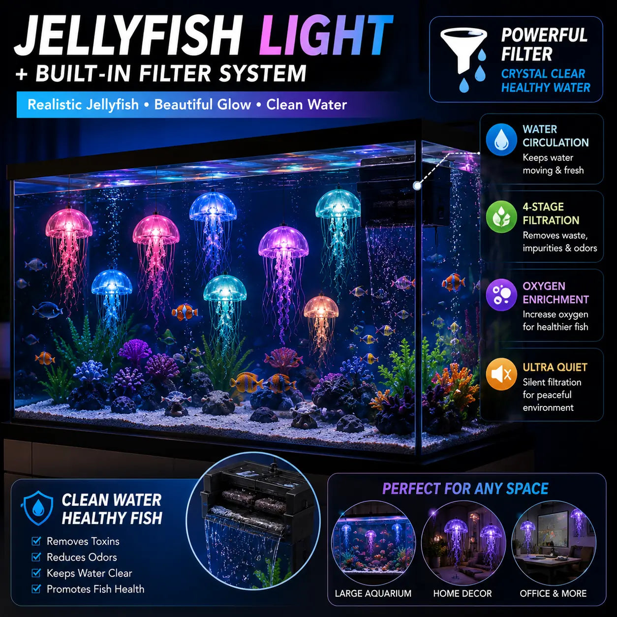 Topacme® Ultra-Realistic Bionic Jellyfish Light