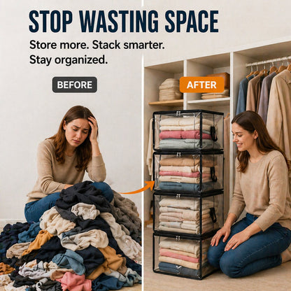 LAST DAY 70% OFF ✨📦 Large Heavy-Duty Thick Plastic Clear Storage🎁💞