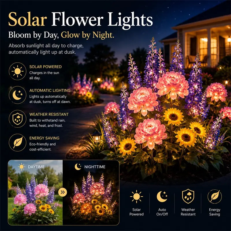🌼 4 PCS【Garden Collection】 — Beautiful Flower Bed Display