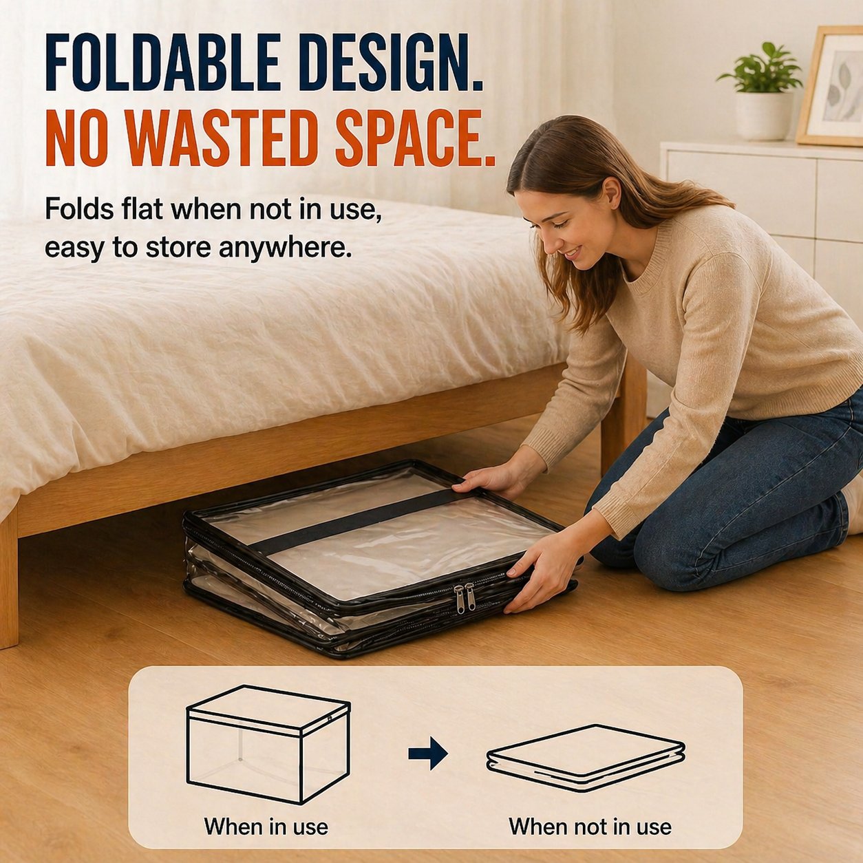 LAST DAY 70% OFF ✨📦 Large Heavy-Duty Thick Plastic Clear Storage🎁💞