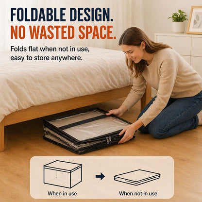 LAST DAY 70% OFF ✨📦 Large Heavy-Duty Thick Plastic Clear Storage🎁💞