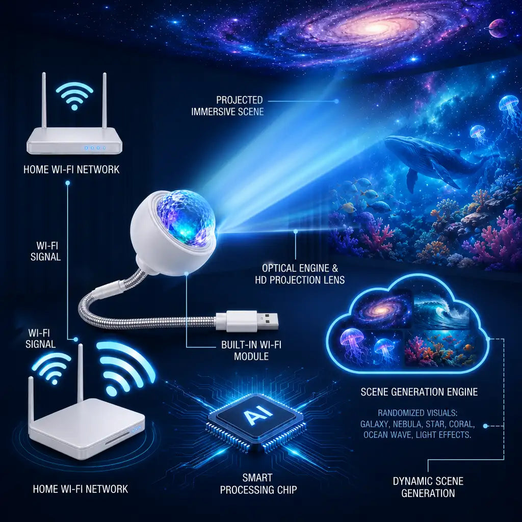 Topacme® 🔮5D Night Light Projector✨💜