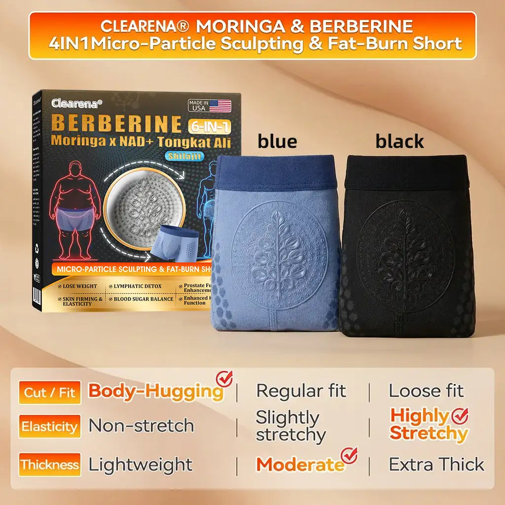 𝐂𝐥𝐞𝐚𝐫𝐞𝐧𝐚® 𝟐𝟎𝟐𝟔 𝐌𝐨𝐫𝐢𝐧𝐠𝐚 x 𝐁𝐞𝐫𝐛𝐞𝐫𝐢𝐧𝐞 x 𝐍𝐀𝐃+ 𝟔-𝐈𝐧-𝟏 𝐌𝐢𝐜𝐫𝐨-𝐏𝐚𝐫𝐭𝐢𝐜𝐥𝐞 𝐒𝐜𝐮𝐥𝐩𝐭𝐢𝐧𝐠 & 𝐅𝐚𝐭-𝐁𝐮𝐫𝐧 𝐒𝐡𝐨𝐫𝐭𝐬 (Women + Men with Enhanced Male Vitality Blend)