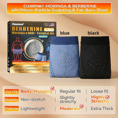𝐂𝐥𝐞𝐚𝐫𝐞𝐧𝐚® 𝟐𝟎𝟐𝟔 𝐌𝐨𝐫𝐢𝐧𝐠𝐚 x 𝐁𝐞𝐫𝐛𝐞𝐫𝐢𝐧𝐞 x 𝐍𝐀𝐃+ 𝟔-𝐈𝐧-𝟏 𝐌𝐢𝐜𝐫𝐨-𝐏𝐚𝐫𝐭𝐢𝐜𝐥𝐞 𝐒𝐜𝐮𝐥𝐩𝐭𝐢𝐧𝐠 & 𝐅𝐚𝐭-𝐁𝐮𝐫𝐧 𝐒𝐡𝐨𝐫𝐭𝐬 (Women + Men with Enhanced Male Vitality Blend)